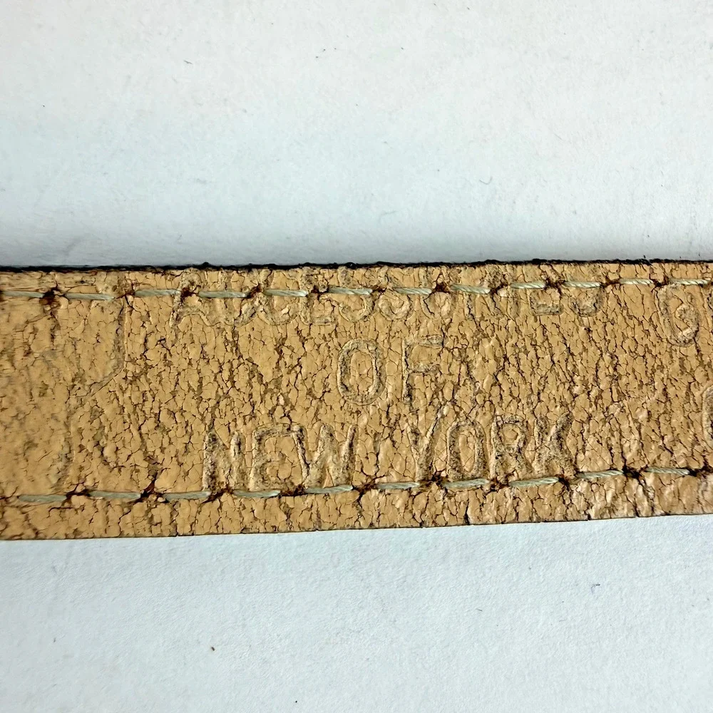 VTG MZA Of NY 1983 Genuine Snakeskin Skinny Belt Size Large Brown Classic Career